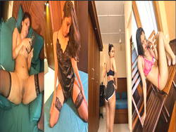 Indian girl showing her big ass and fingering in this MMS video