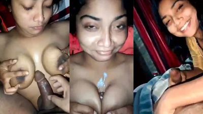 Horny girl giving boobsjob aur blowjob to thick dick